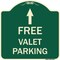 Signmission Free Valet Parking with Ahead Arrow Heavy-Gauge Aluminum Architectural Sign, 18" x 18", G-1818-23944 A-DES-G-1818-23944 - alternate 1